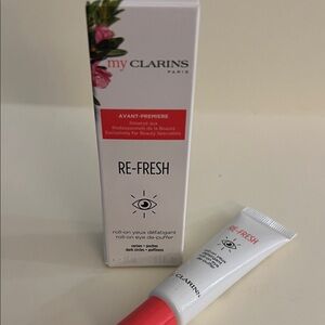 Clarins Re-Fresh Eye De-Puffer - Red and White